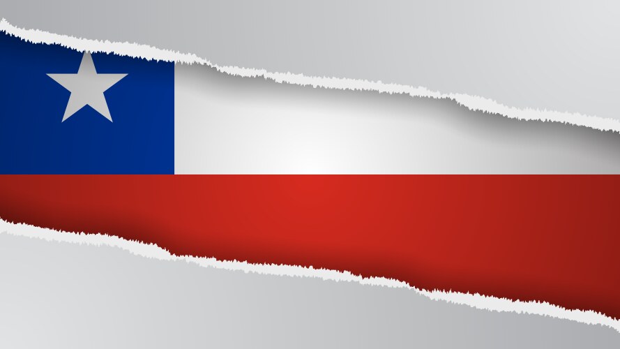Patriotic Chile Background - Flag Colors Vector Image