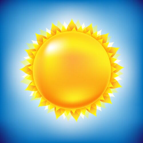 sun with sky vector