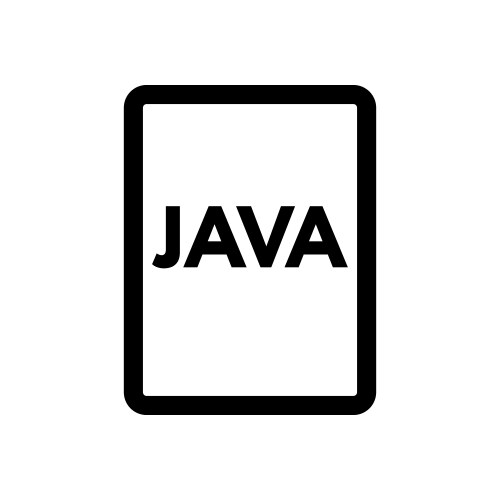 Java file icon line isolated on white background vector image