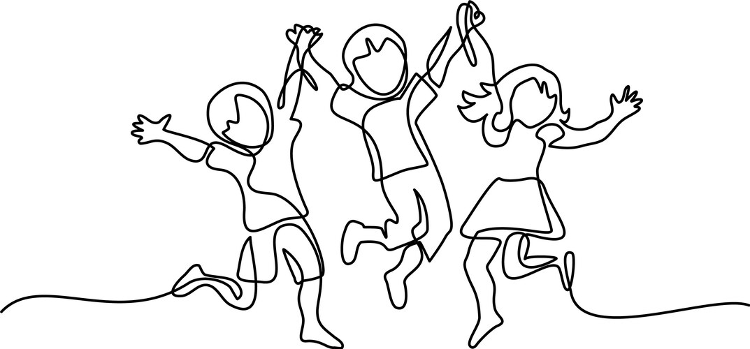 Children holding hands characters – Royalty-Free Vector | VectorStock