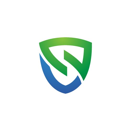 Shield letter s logo icon design Royalty Free Vector Image