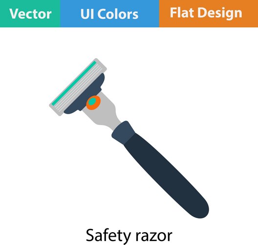 Safety razor icon in cartoon style isolated Vector Image
