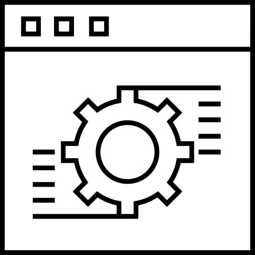 Gear Outline Icon – Mechanical Engineering – Royalty-Free Vector ...