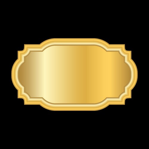 Gold frame simple style Royalty Free Vector Image