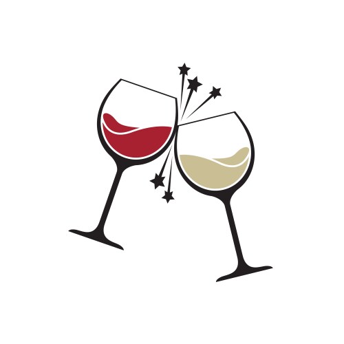 Cheers: Hands with Wine Glasses – Royalty-Free Vector | VectorStock