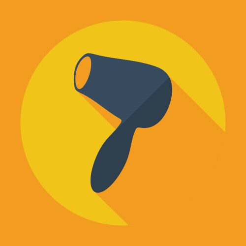 Flat modern design with shadow icon hairdryer vector image