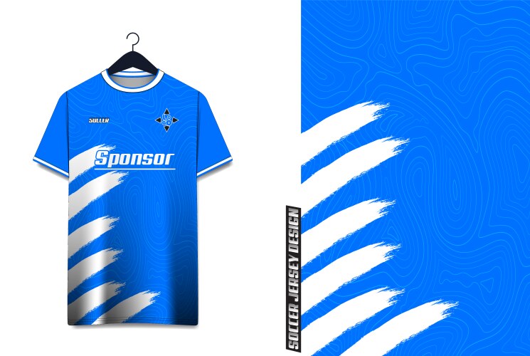 Soccer jersey design template Royalty Free Vector Image