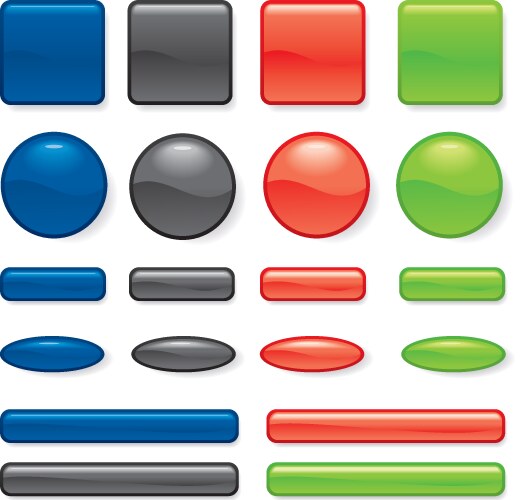 Rectangular buttons Royalty Free Vector Image - VectorStock