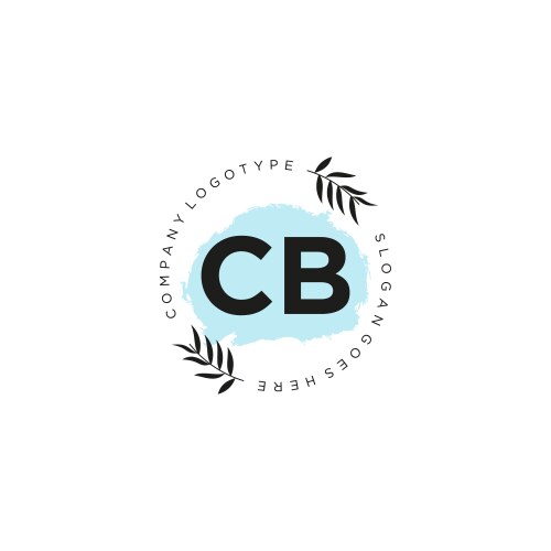 Cb letter logo icon design template elements Vector Image