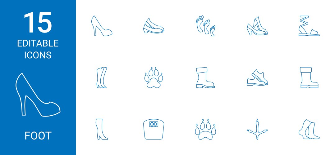 Foot icons (36988324) – Free Vector | VectorStock