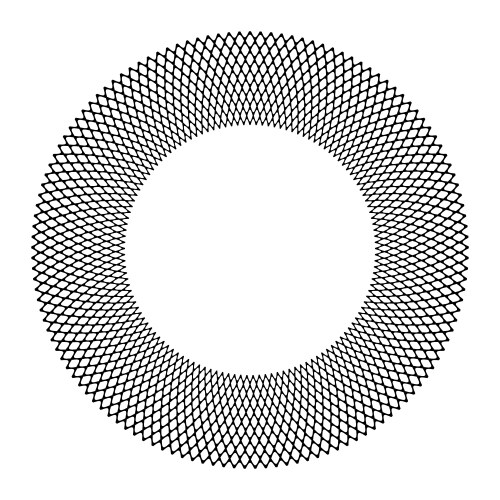 Abstract geometric circle pattern for round frame vector image