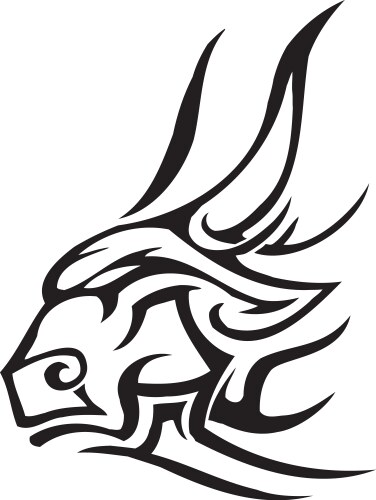 Bull in tribal style - image Vector Image