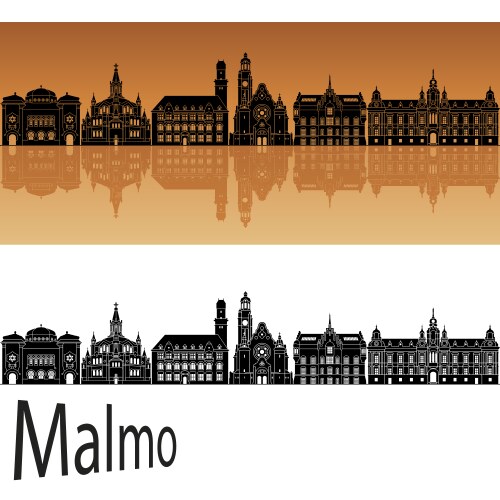 Map of the city malmo sweden Royalty Free Vector Image