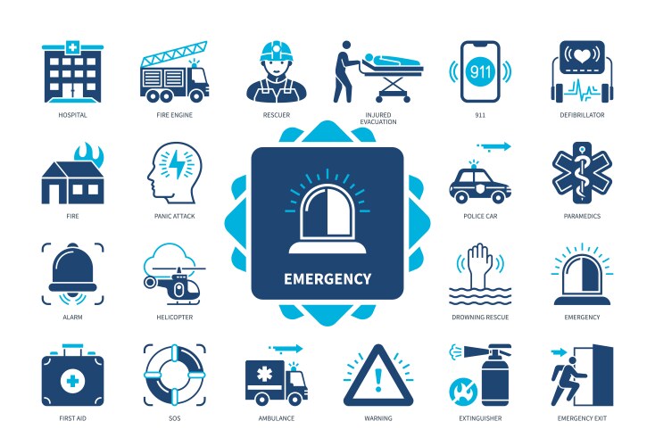 Emergency help paramedics characters first aid Vector Image