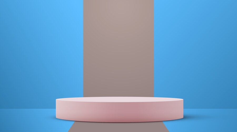 Abstract scene background cylinder podium vector image