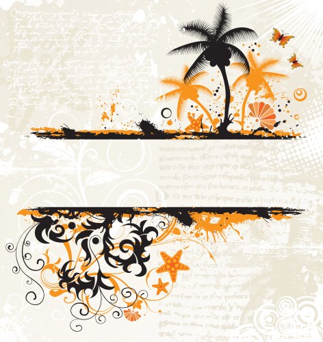 Tropical summer banners Royalty Free Vector Image