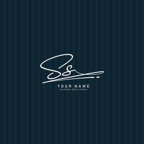 Handwritten signature logo for initial letter ls Vector Image