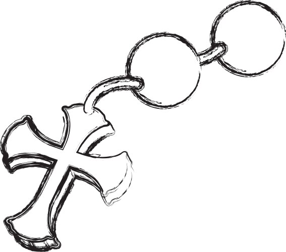 Rosary catholic faith Vector Image
