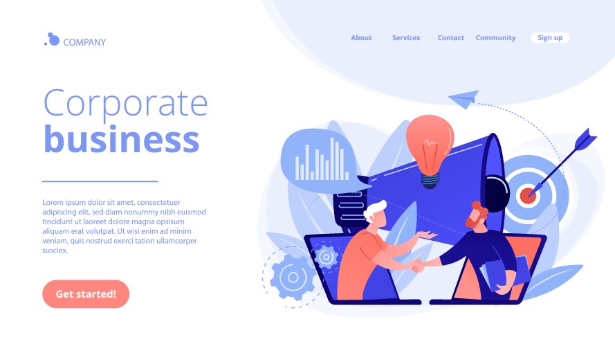 Collaboration concept Royalty Free Vector Image
