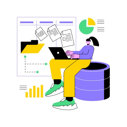 Php and mysql development abstract concept vector image