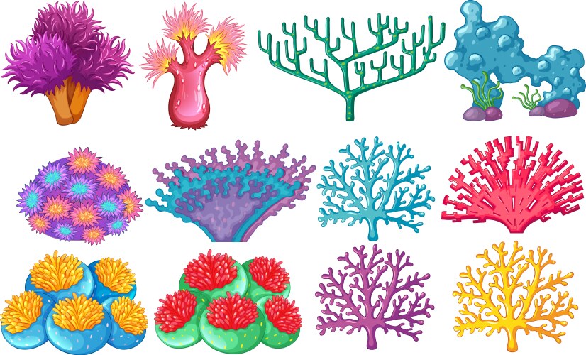 Vibrant Coral Reef Scene Vector Image