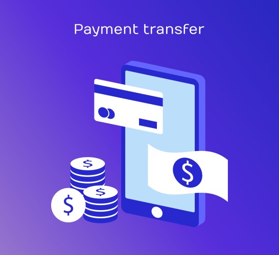 Concepts mobile payments header for website vector image