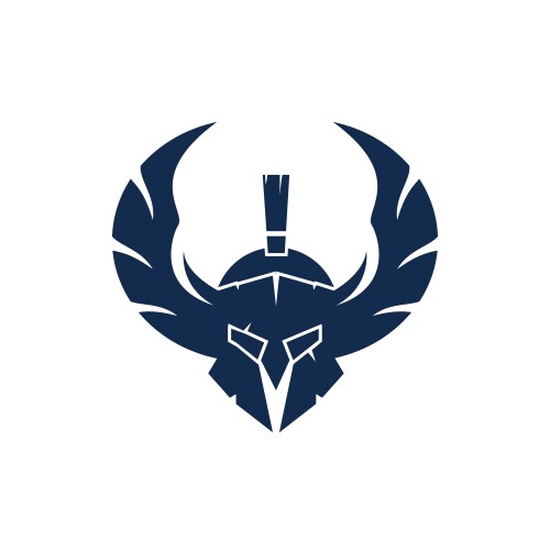 Spartan warrior with wings logo design Vector Image