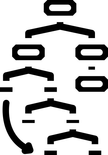 Syntax tree natural language processing nlp glyph vektorbild