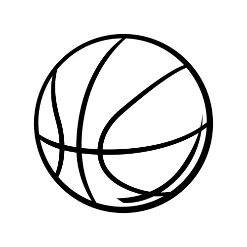 Basketball Ball Sport Icon Vector Image