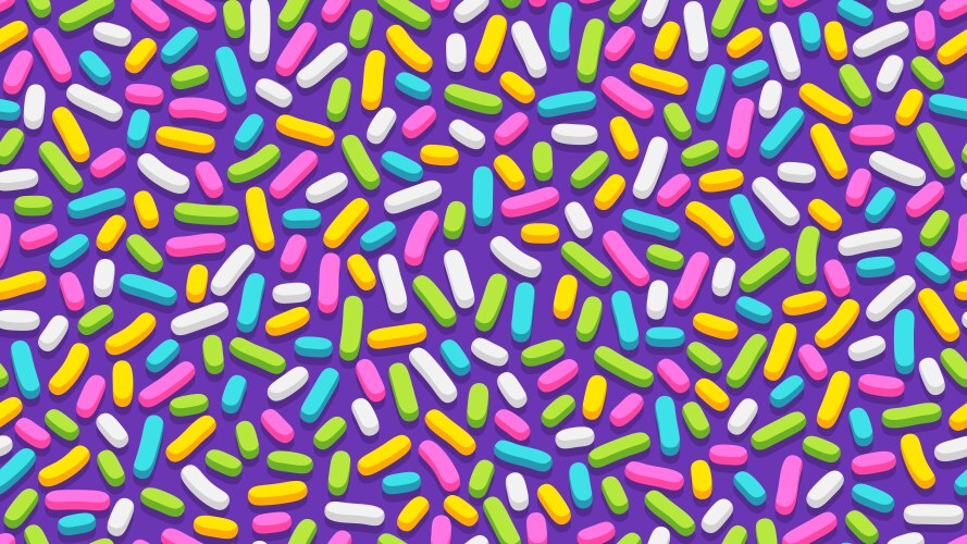 Colorful confetti sprinkles seamless pattern Vector Image