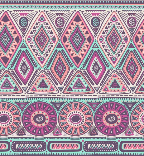 Abstract tribal ethnic background seamless Vector Image