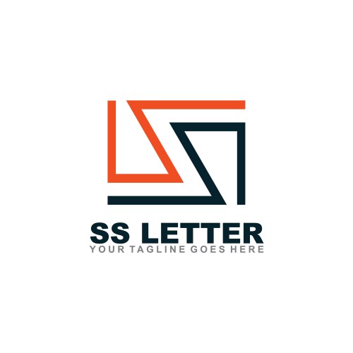 Fb letter initial logo design template Royalty Free Vector