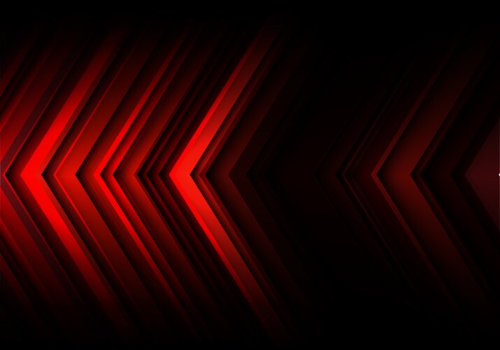 Abstract red light arrow speed direction on black Vector Image