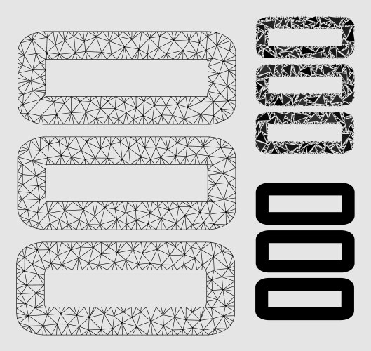 Database mesh network model and triangle vector image