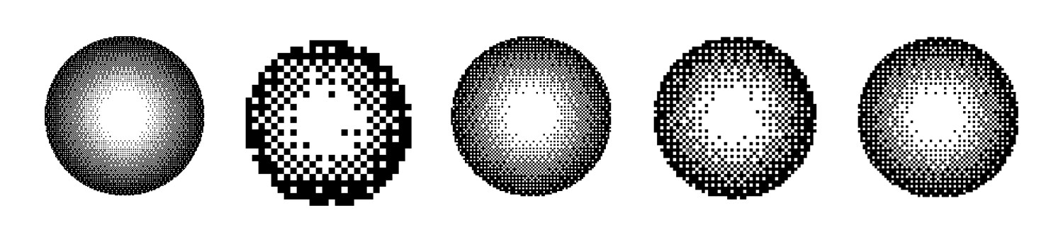 Halftone dot pattern with pixel gradient abstract vector image
