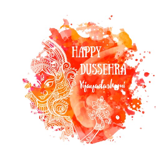 Happy Navratri Durga Festival Vector Image