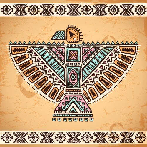 Native american eagle Royalty Free Vector Image