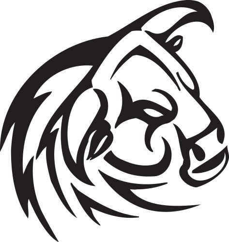 Tribal Bull Head - Strength & Power Vector Image