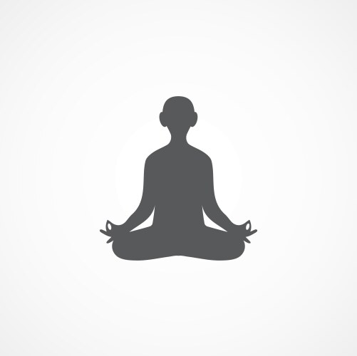 Yoga meditation logo icon concept Royalty Free Vector Image