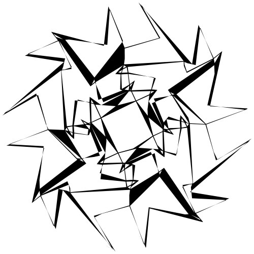 Different linear geometric objects random vector image