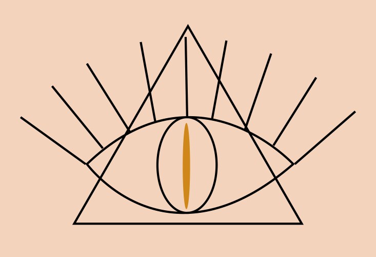 Occult illuminati masonic symbols eye Vector Image