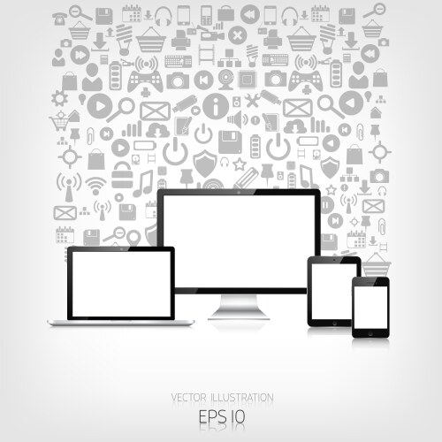 Responsive web design adaptive user interface vektorbild