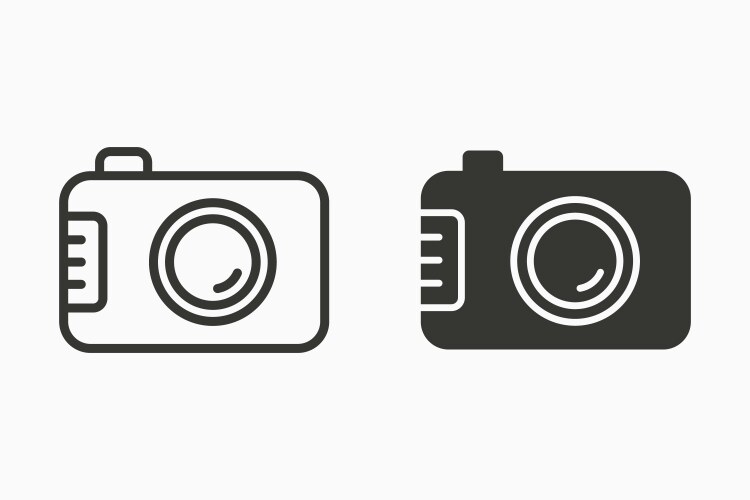 photo icon for graphic and web design vector image