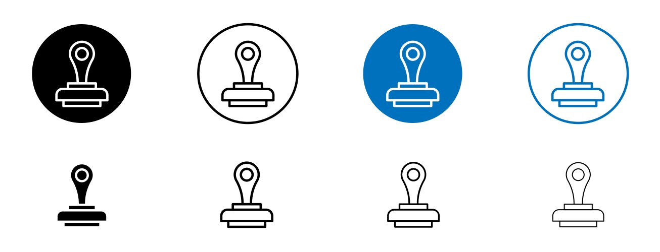 Stamp icon set Royalty Free Vector Image - VectorStock