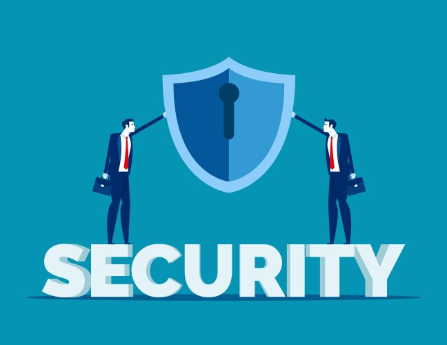 Cybersecurity business meeting security Royalty Free Vector
