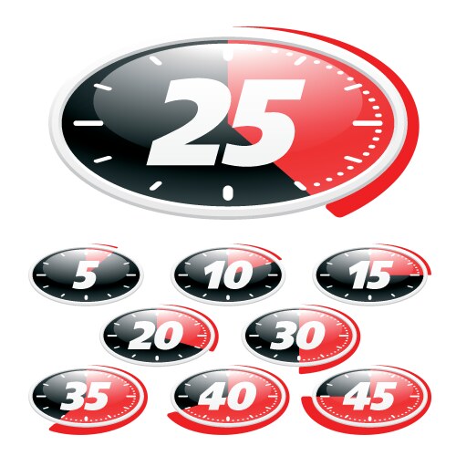 timer icons vector image