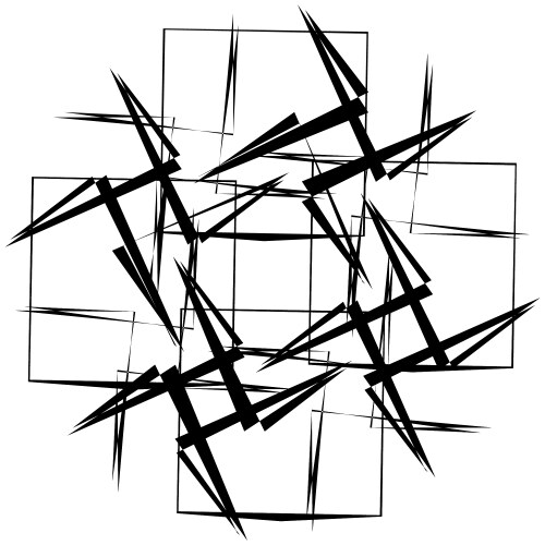 Different linear geometric objects random vector image