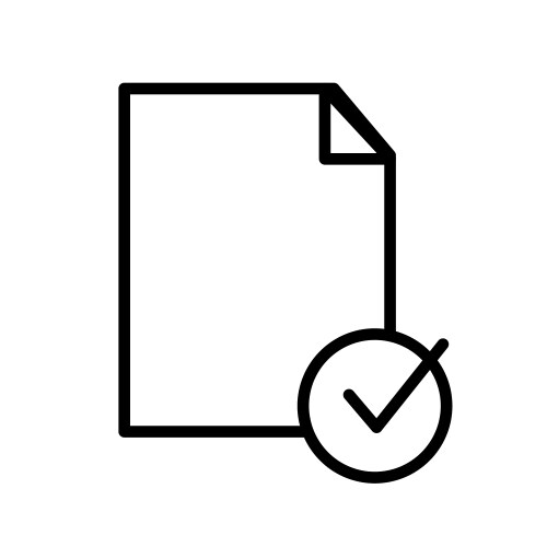 Line icon flat design page form with a checklist vector image