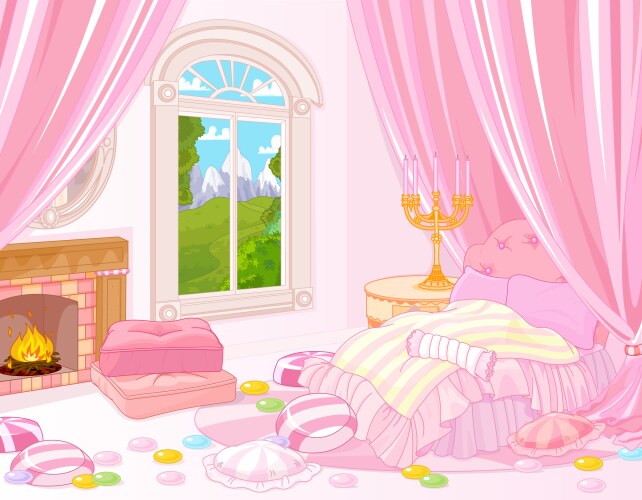 Romantic Bedroom Scene Vector Image