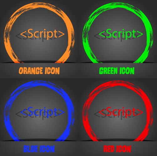 Script sign icon javascript code symbol vektorbild